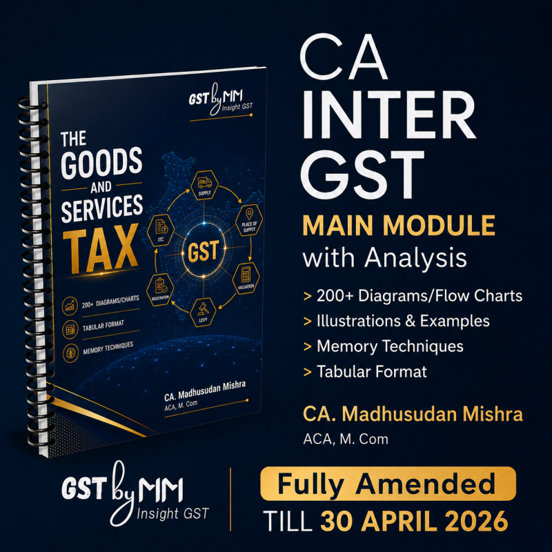 CA Inter GST Book (Main Module) for Sept 26 Exams