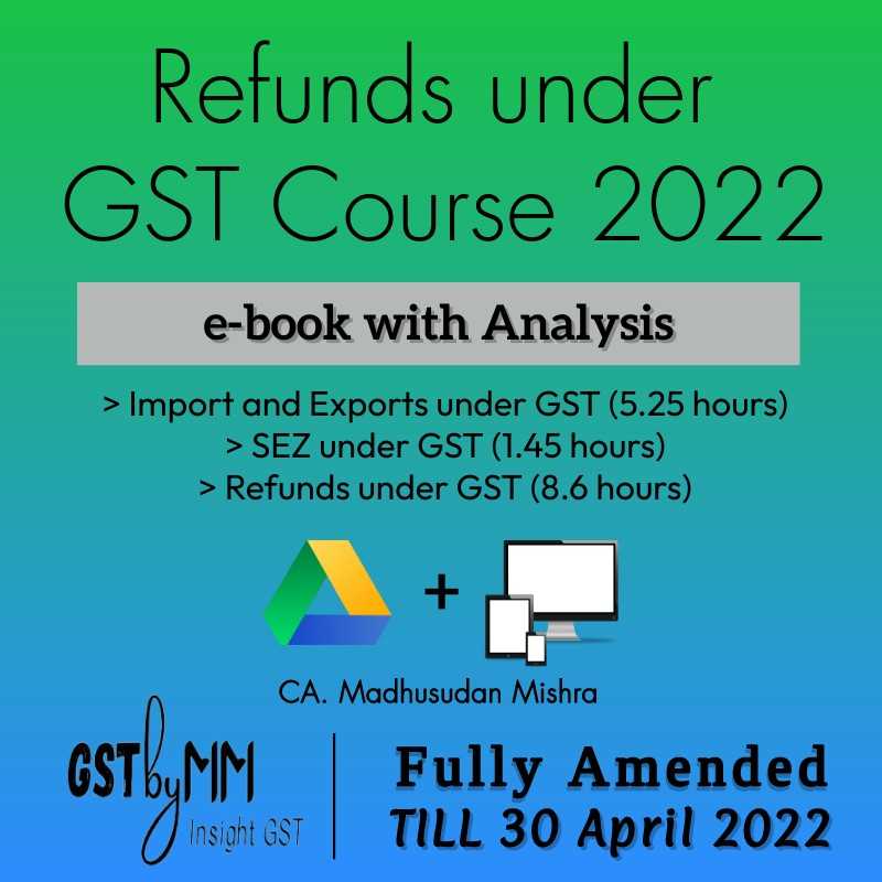 Refunds under GST Course