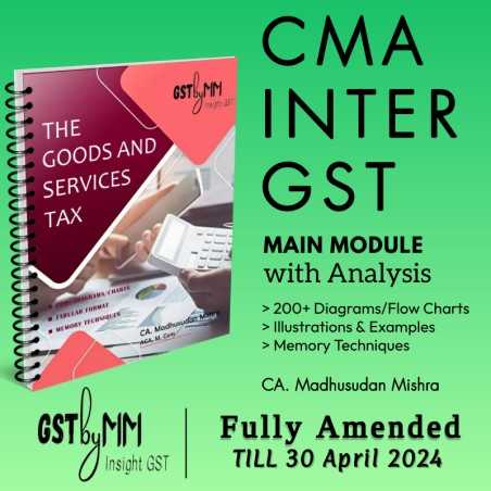 CMA Inter GST Book - Detailed Analysis CMA Inter GST Book - Detailed Analysis